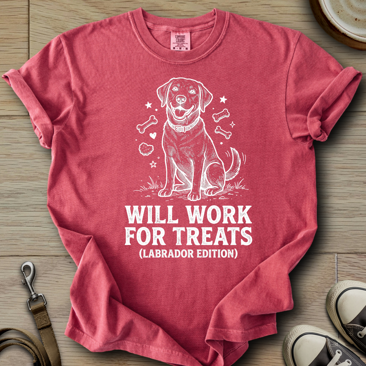Will Work for Treats - Labrador T-Shirt