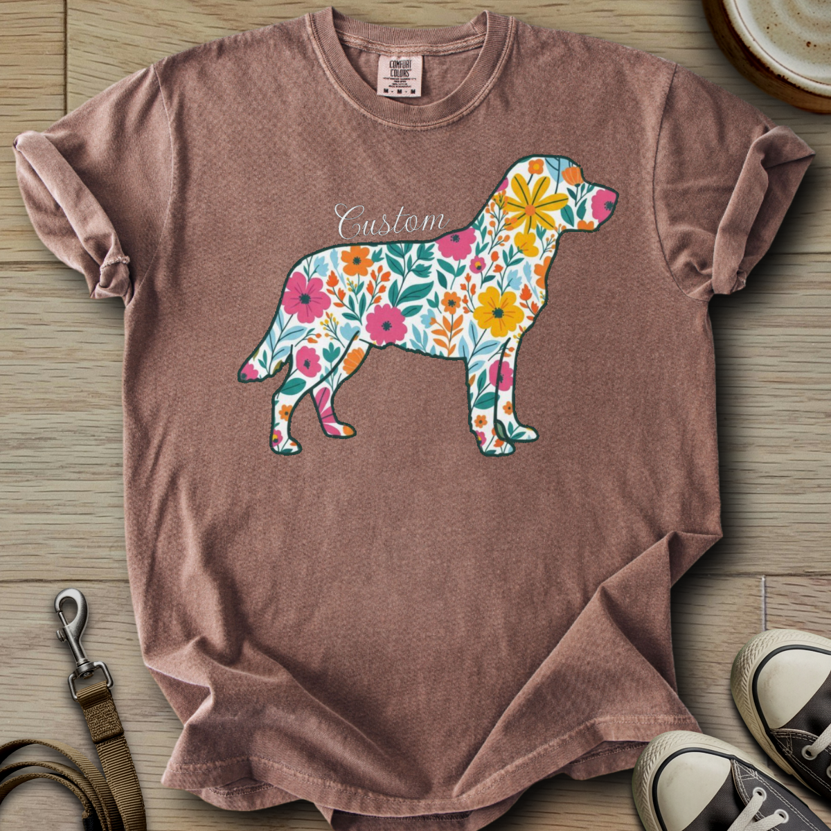 Personalized Name dog silhouette - Labrador T-Shirt
