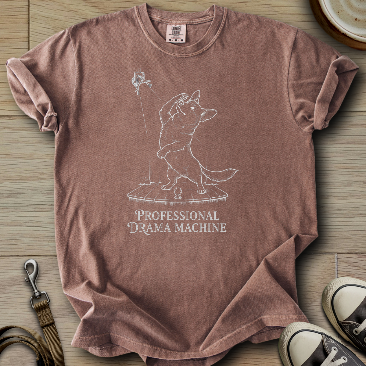 Pro. Drama Machine - Corgi T-Shirt
