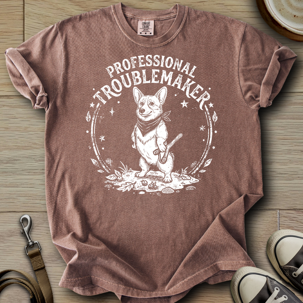 Professional Troublemaker - Corgi T-Shirt ©