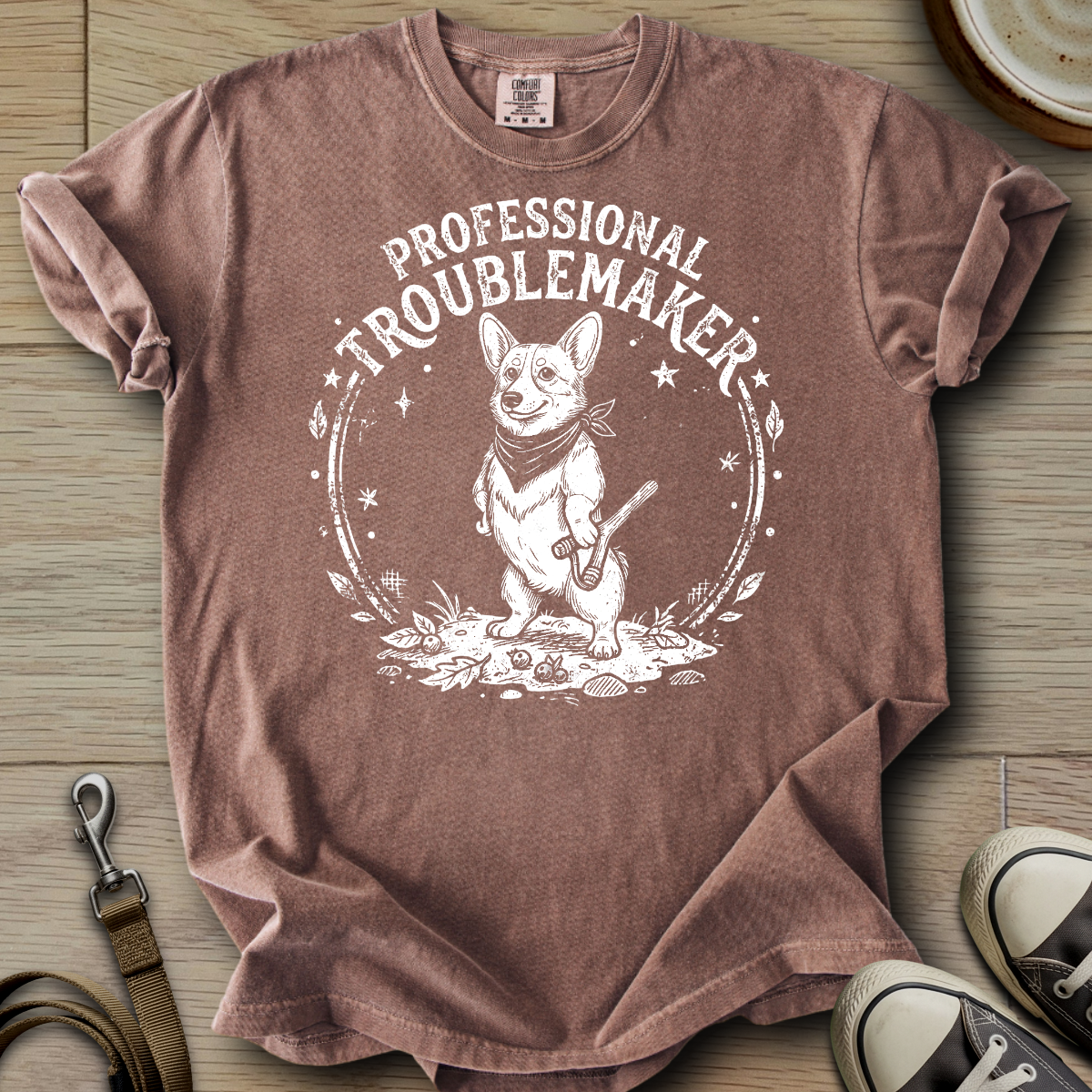 Professional Troublemaker - Corgi T-Shirt ©