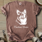 Custom Name dog silhouette - Corgi T-Shirt