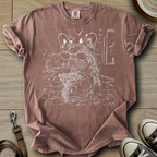 Dog Drinking Iced Coffee - Frenchie T-Shirt