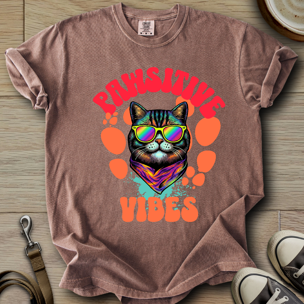 Pawsitive Cat Vibes T-Shirt