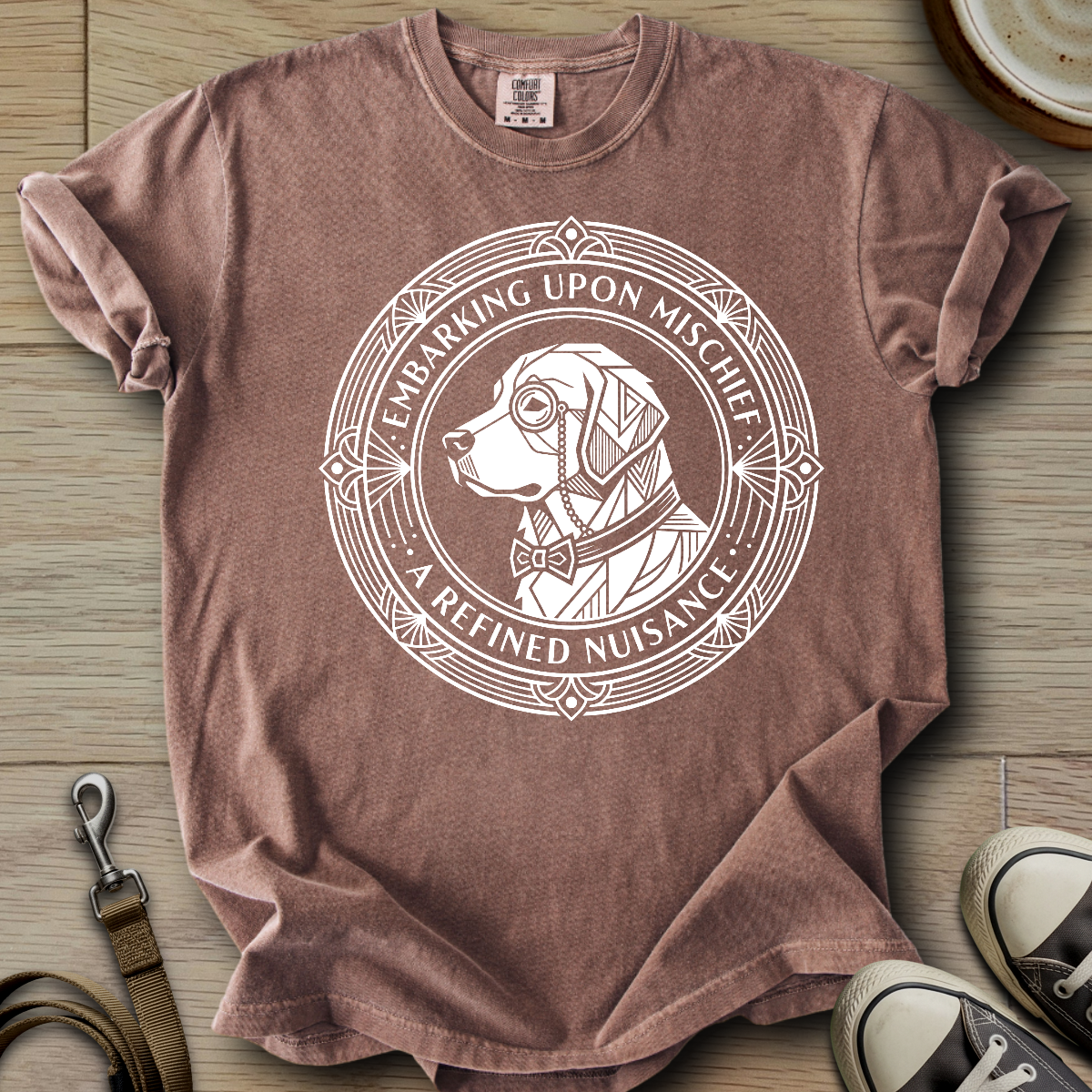 Embarking Upon Mischief - Golden T-Shirt