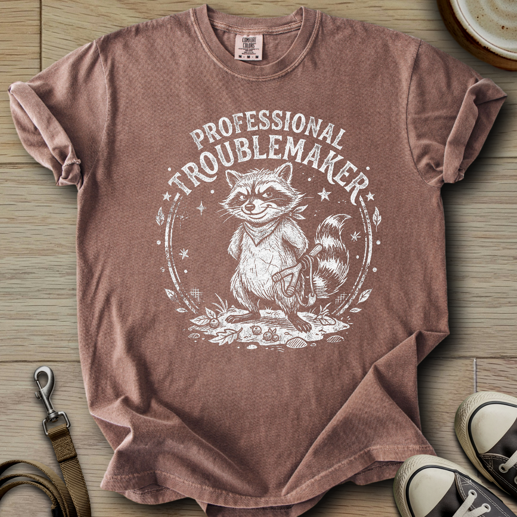 Professional Troublemaker - Racoon T-Shirt