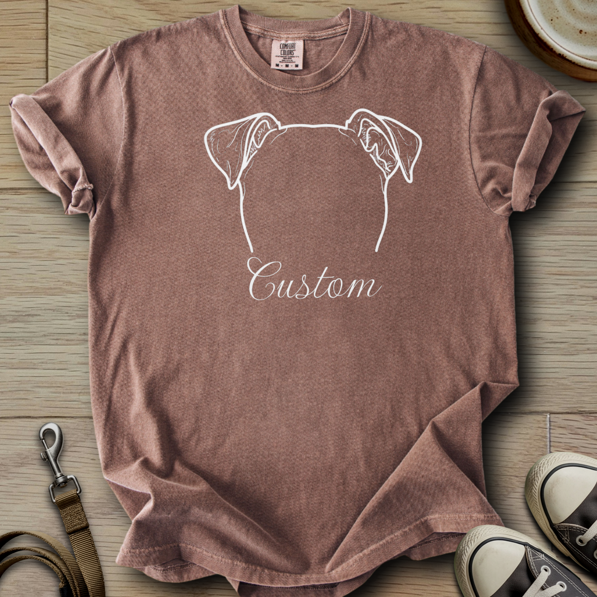 Personalized Name dog silhouette - Parson T-Shirt