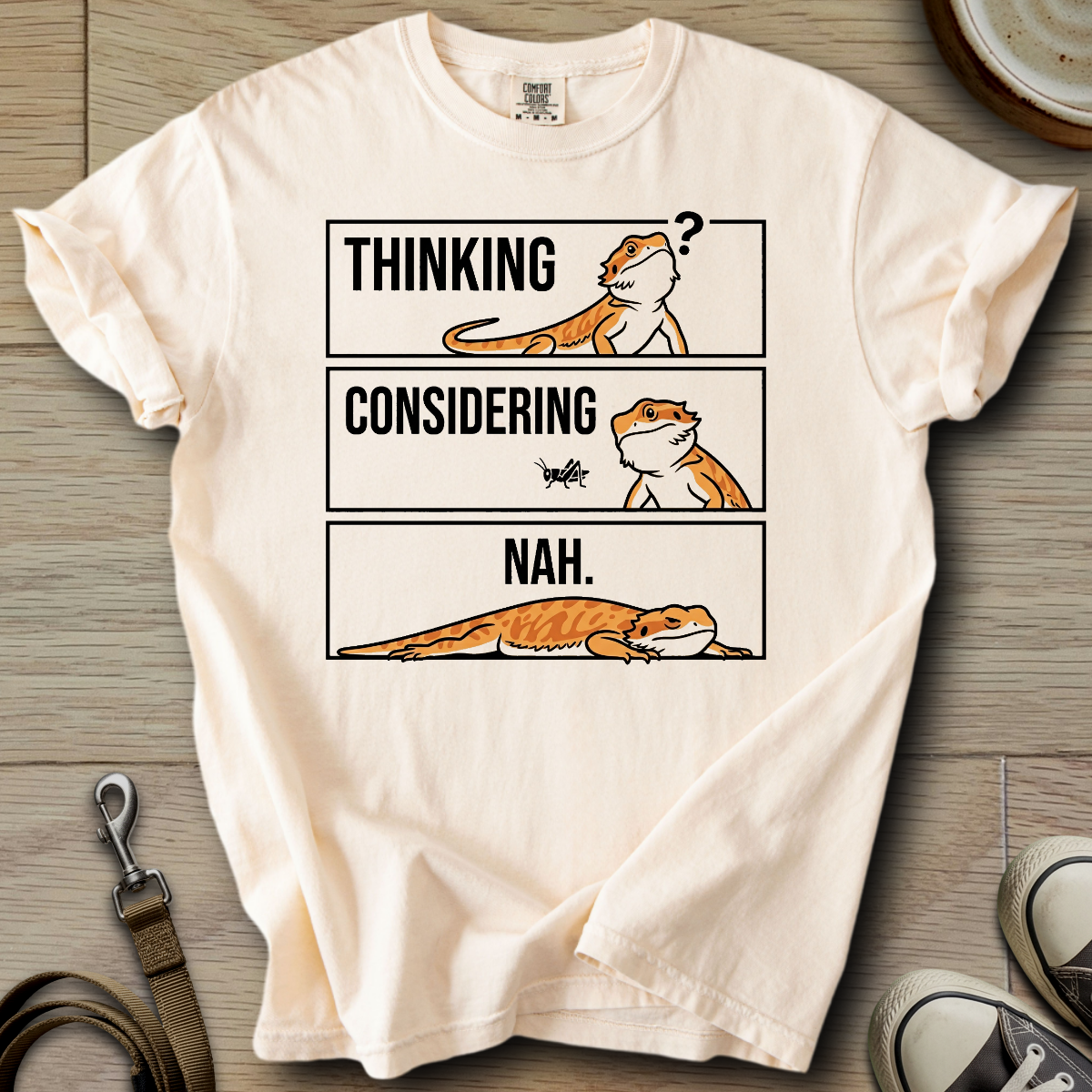 Thinking, Considering, Nah - Beardie T-Shirt