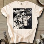 Dog Drinking Iced Coffee - Doxie T-Shirt