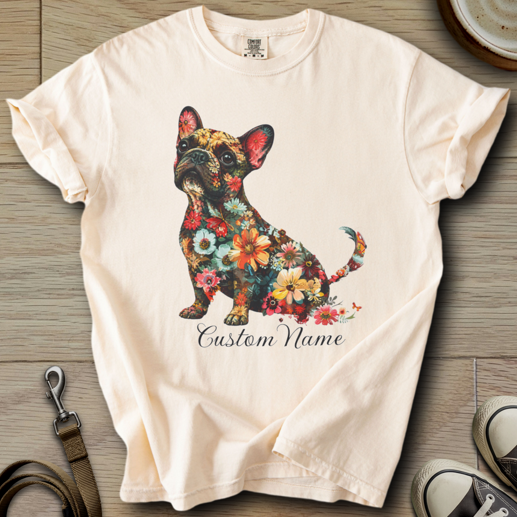 Custom Name dog silhouette - Frenchie T-Shirt