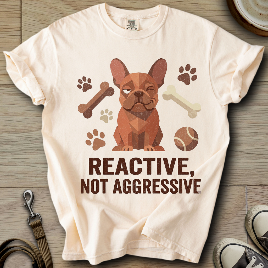 Reactive not Aggressive - Frenchie T-Shirt