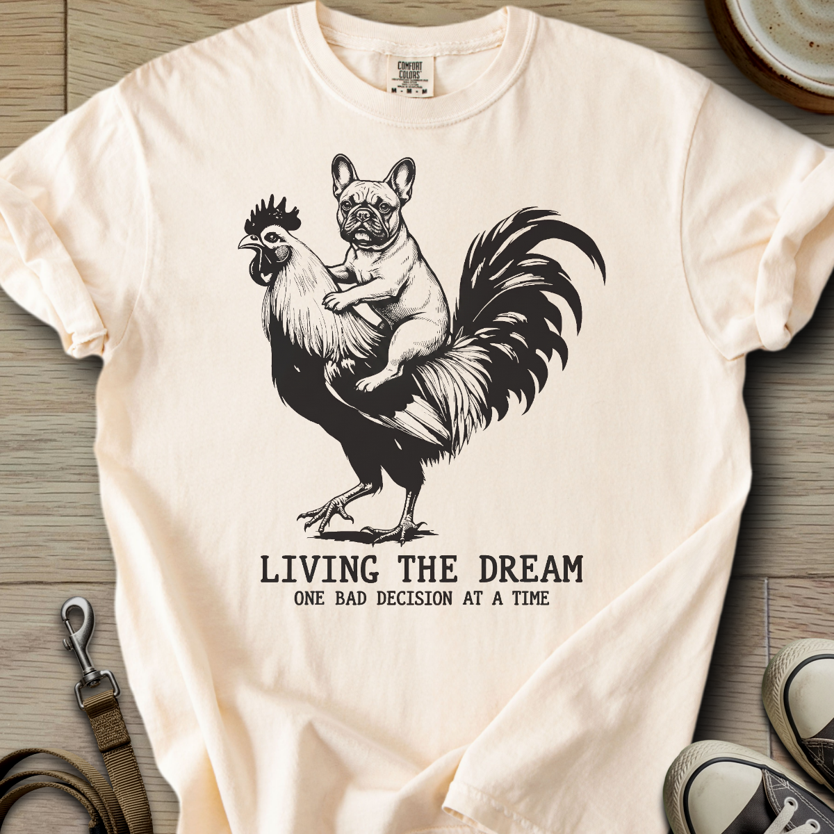 Living The Dream - Frenchie T-Shirt ©