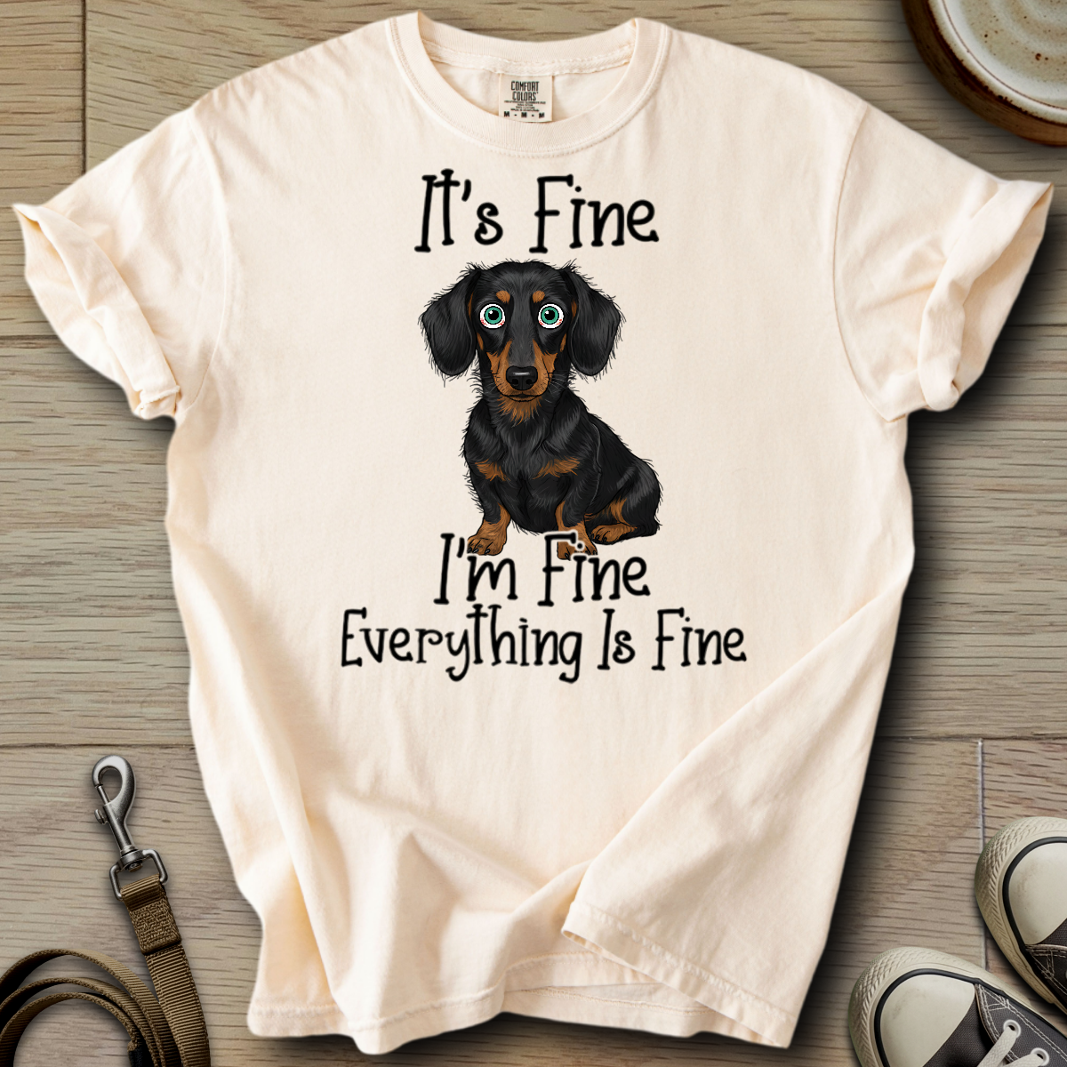 Everything is Fine - Doxie T-Shirt