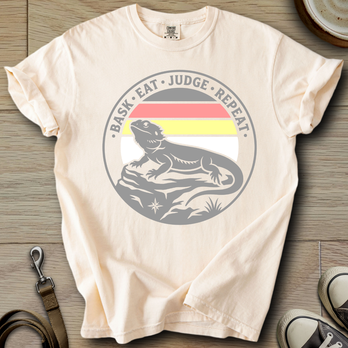 Bask, Eat, Judge, Repeat - Beardie T-Shirt