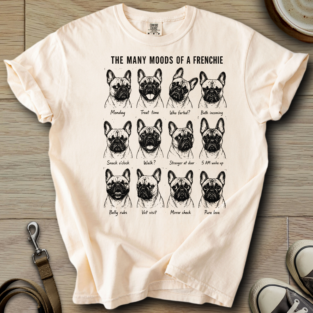 Many Moods of a Frenchie T-Shirt