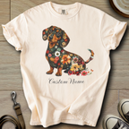 Custom Name dog silhouette - Doxie T-Shirt