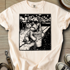 Cool Schnauzer drinking  T-Shirt