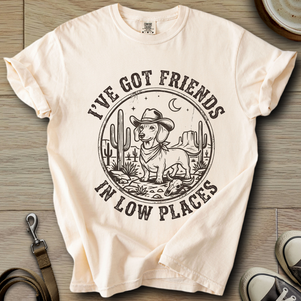 Got Friends in Low Places - Doxie T-Shirt