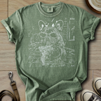 Dog Drinking Iced Coffee - Frenchie T-Shirt
