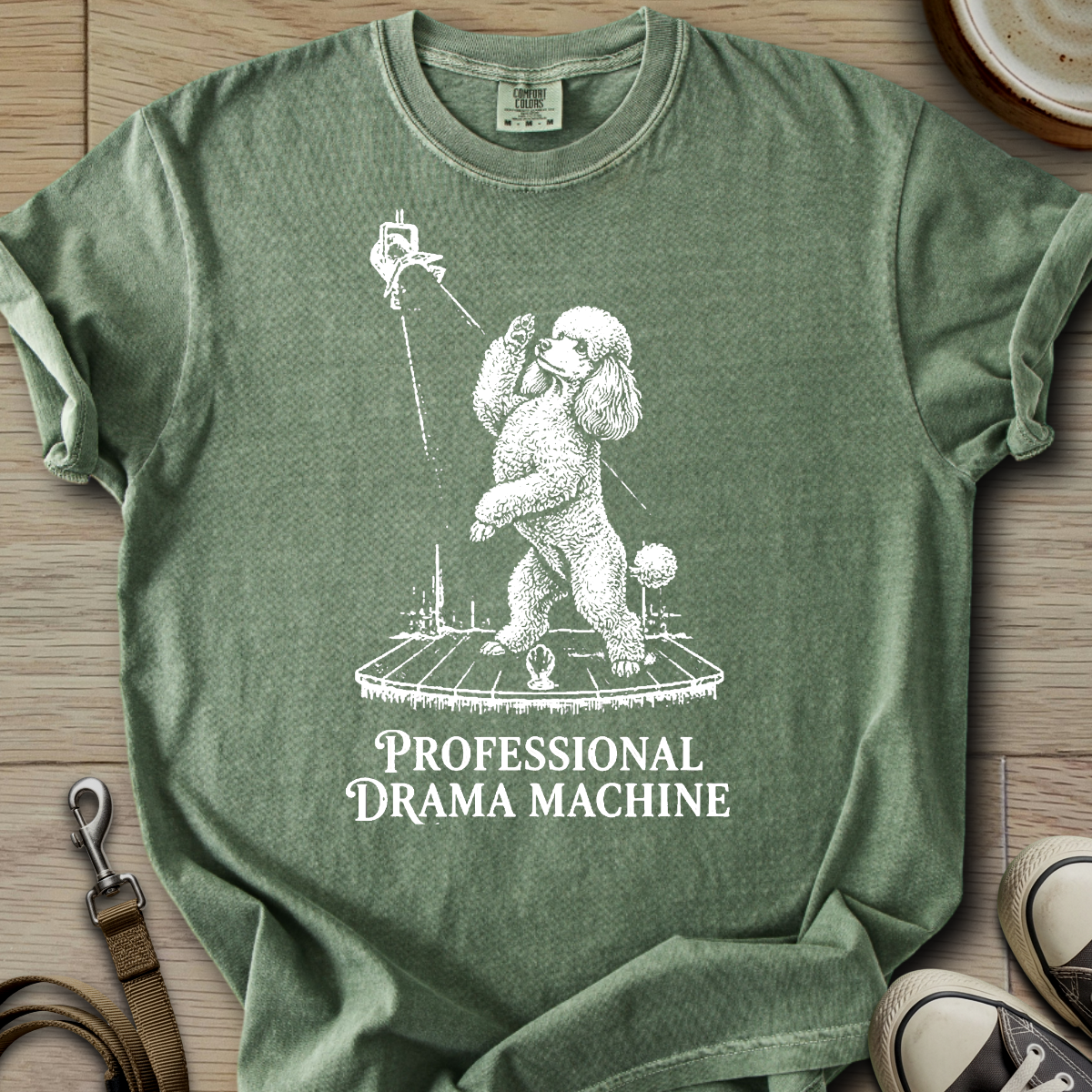 Pro. Drama Machine - Poodle T-Shirt