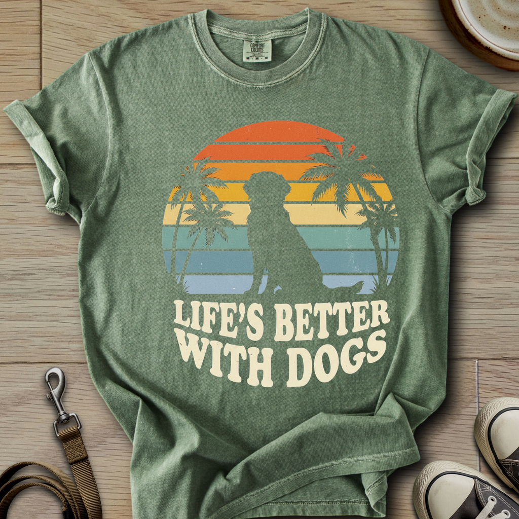 Life is Better W/Dogs - Labrador T-Shirt