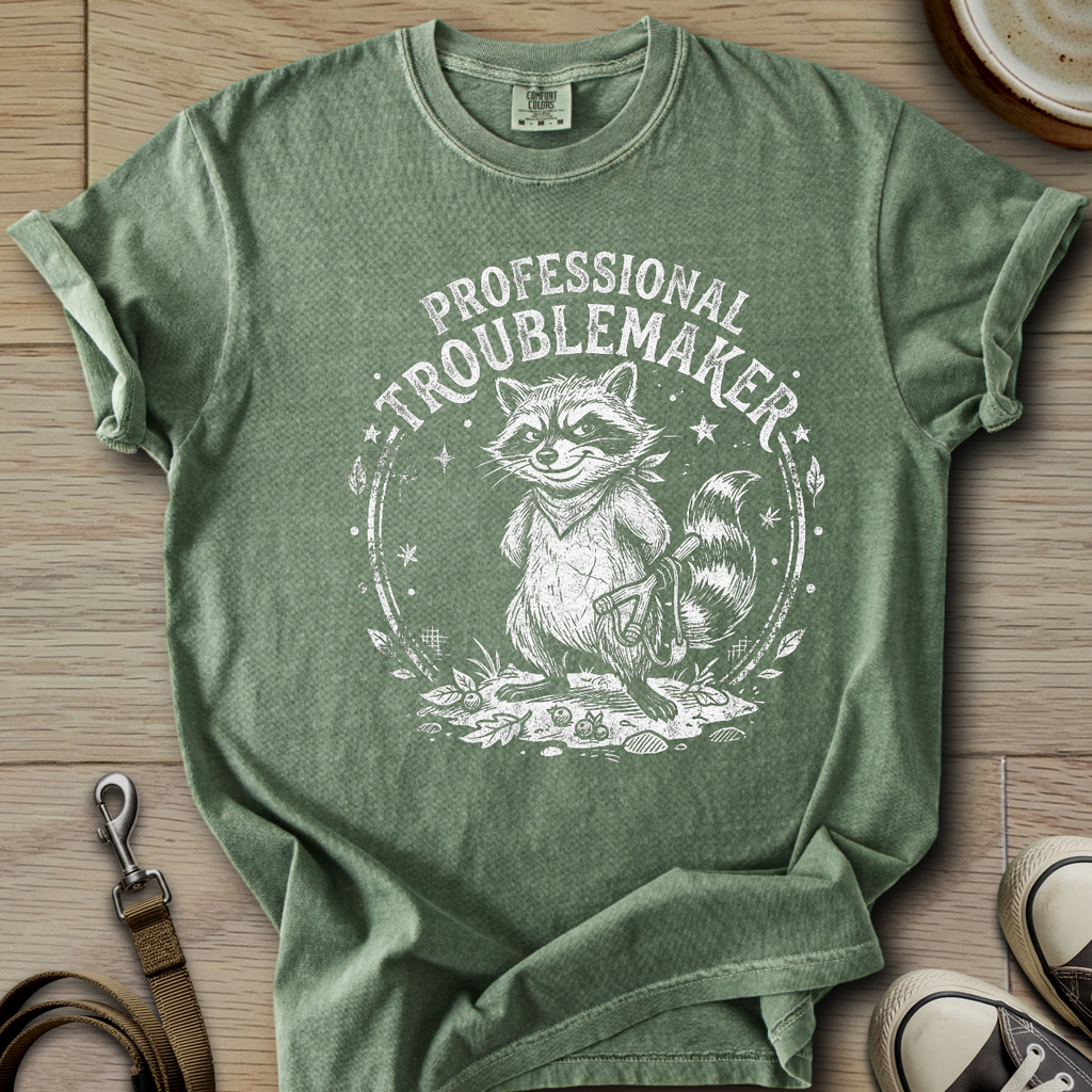 Professional Troublemaker - Racoon T-Shirt