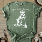 Off to Cause a Kerfuffle- Schnauzer T-Shirt