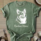 Custom Name dog silhouette - Corgi T-Shirt