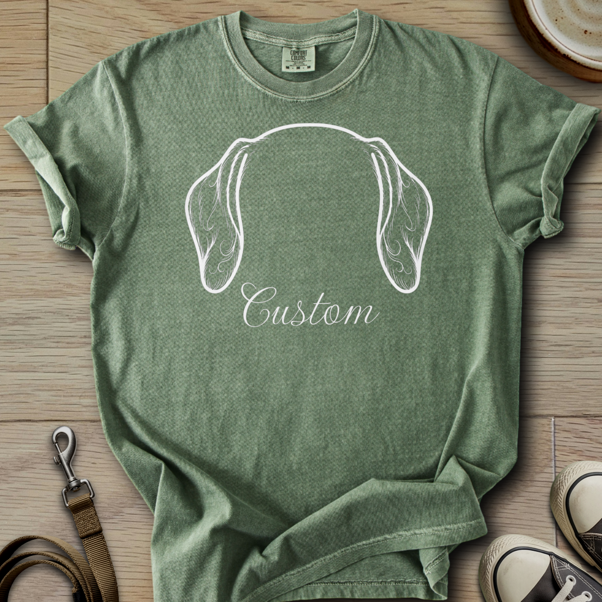 Personalized Name dog silhouette - Doxie T-Shirt