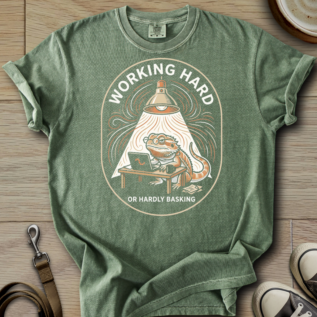 Working Hard - Beardie T-Shirt