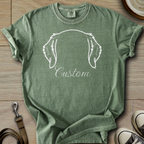 Personalized Name dog silhouette - Golden T-Shirt