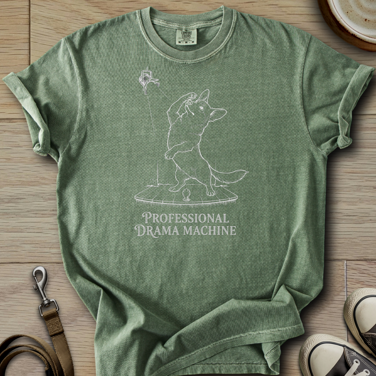 Pro. Drama Machine - Corgi T-Shirt