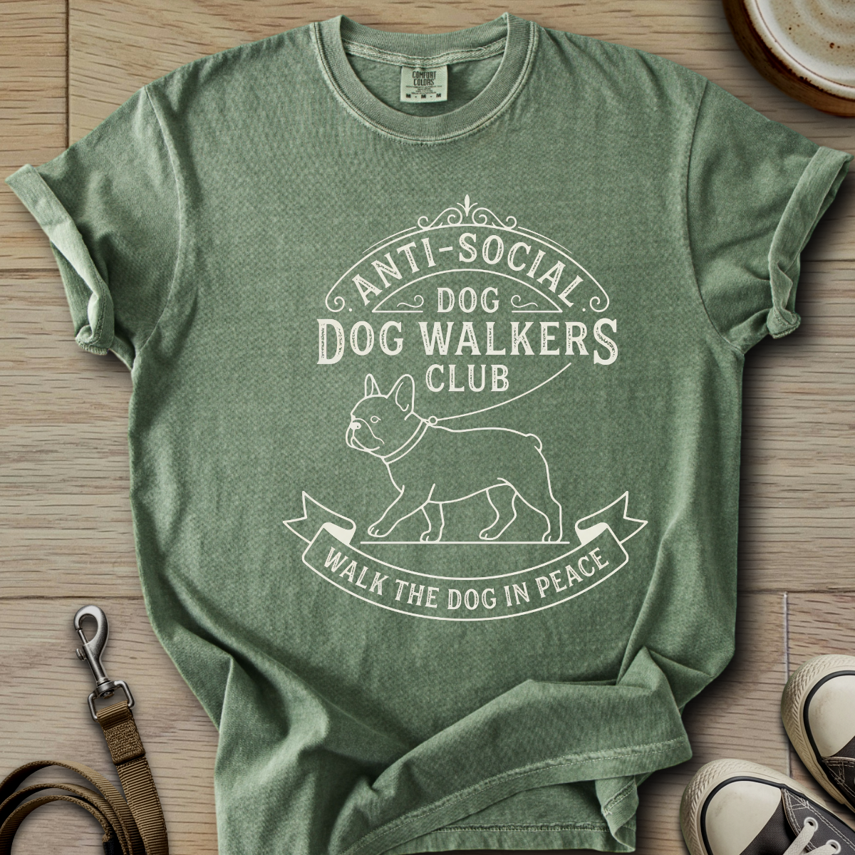 Anti-Social Dog Walkers Club - Frenchie T-Shirt