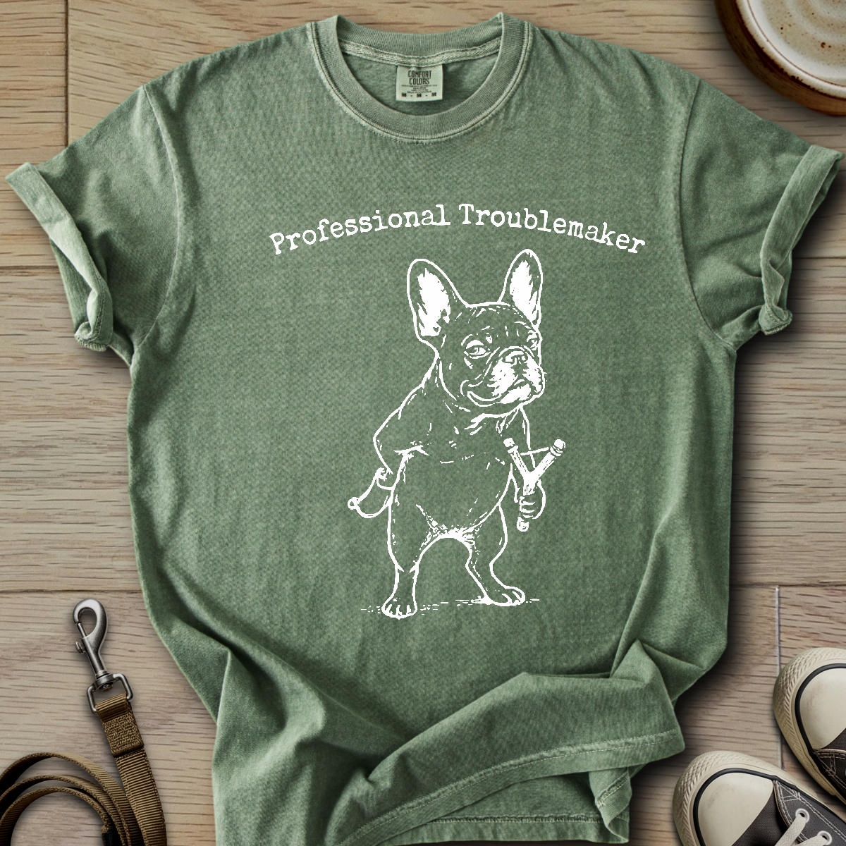 Professional Troublemaker - Frenchie T-Shirt