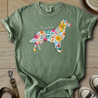 Personalized Name dog silhouette - Golden T-Shirt