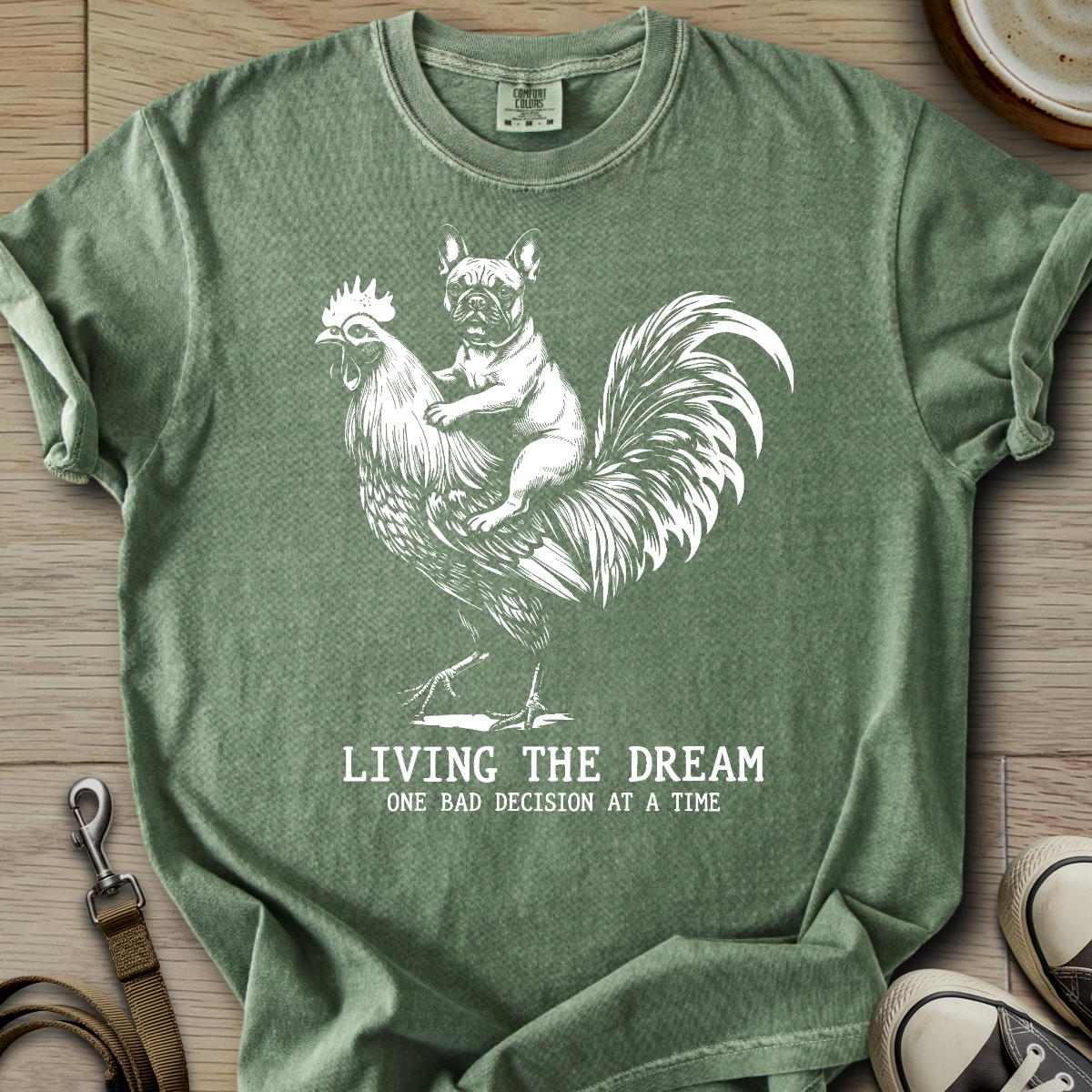 Living The Dream - Frenchie T-Shirt ©