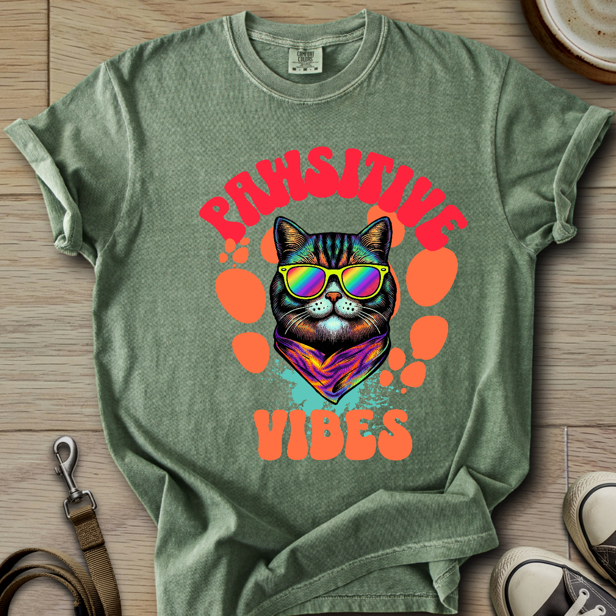 Pawsitive Cat Vibes T-Shirt