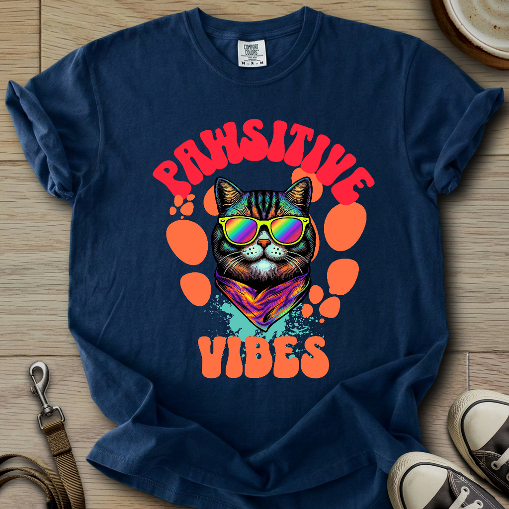 Pawsitive Cat Vibes T-Shirt