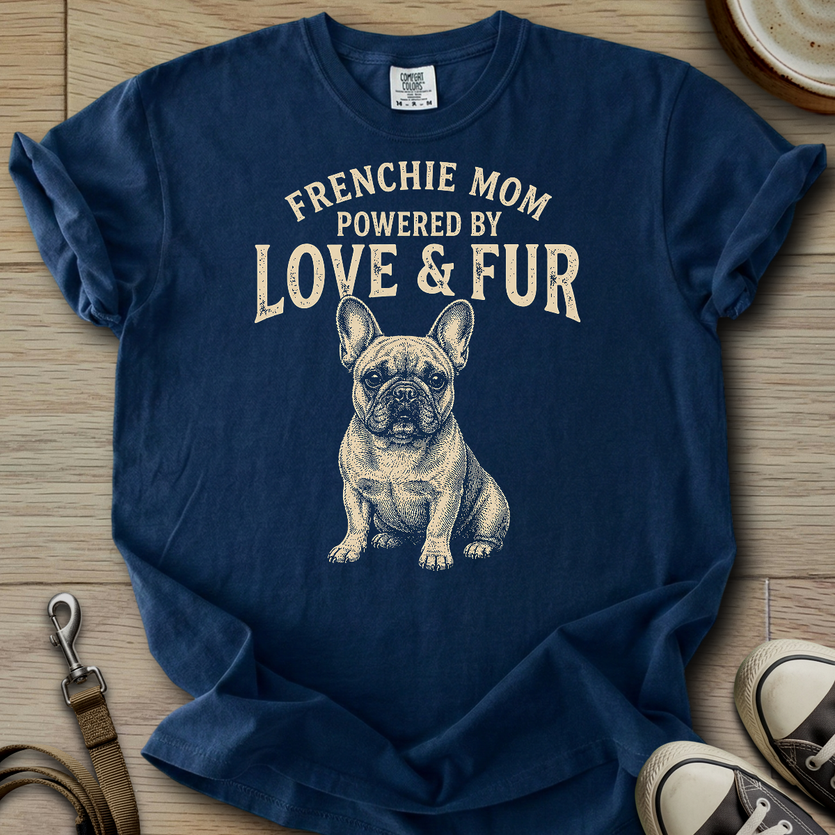 Frenchie Mom Love & Fur T-Shirt