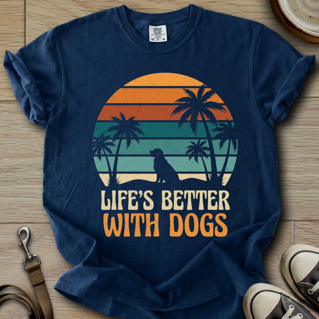 Life is Better W/Dogs - Labrador T-Shirt