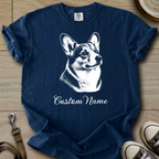 Custom Name dog silhouette - Corgi T-Shirt