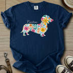 Personalized Name dog silhouette - Doxie T-Shirt