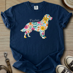 Personalized Name dog silhouette - Golden T-Shirt