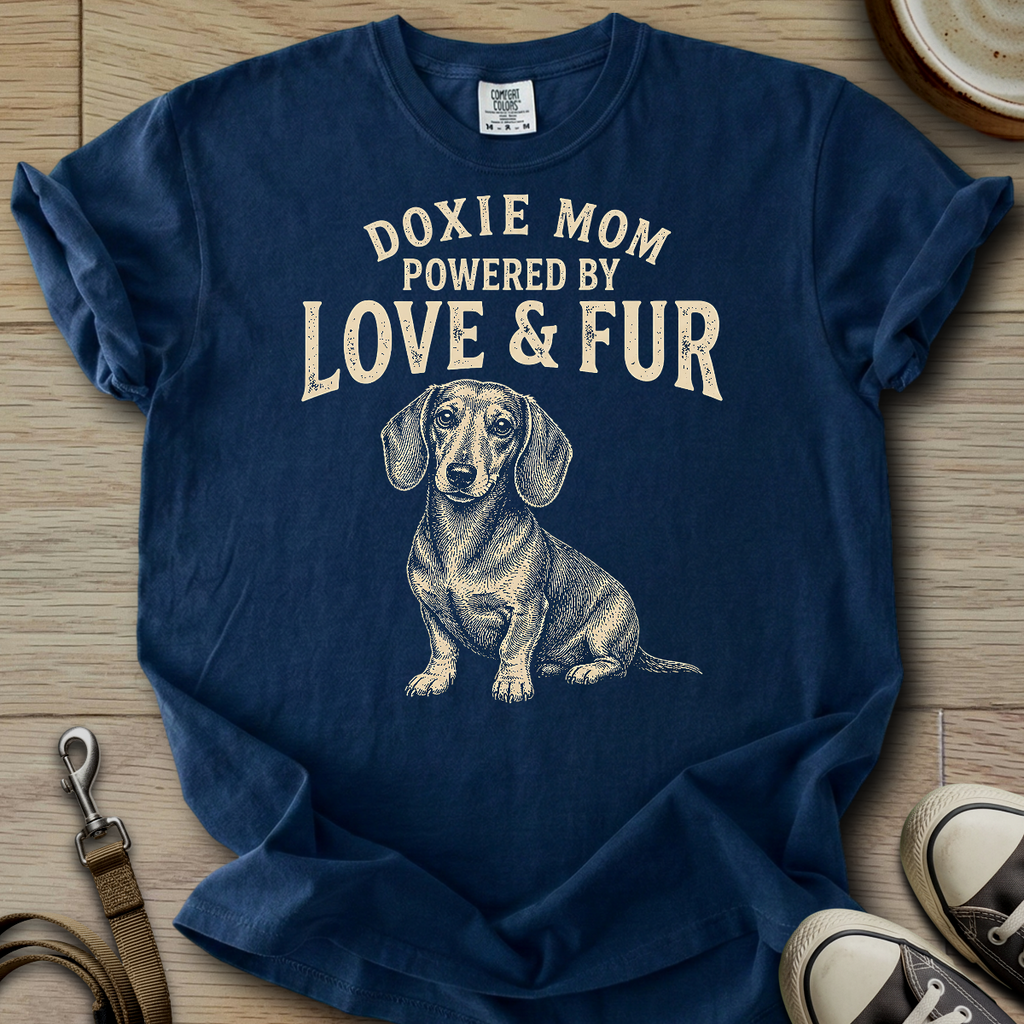 Doxie Mom Love & Fur T-Shirt