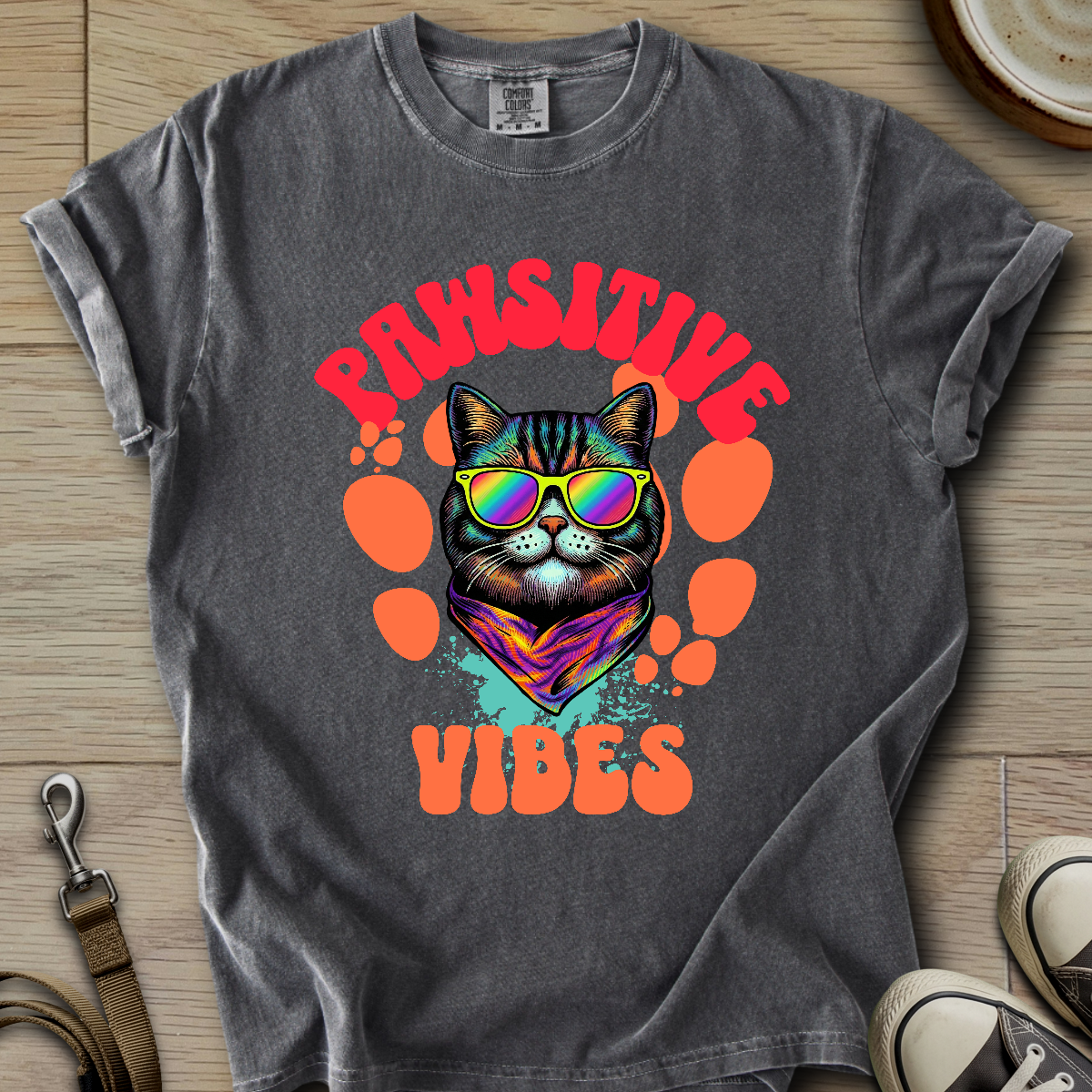 Pawsitive Cat Vibes T-Shirt