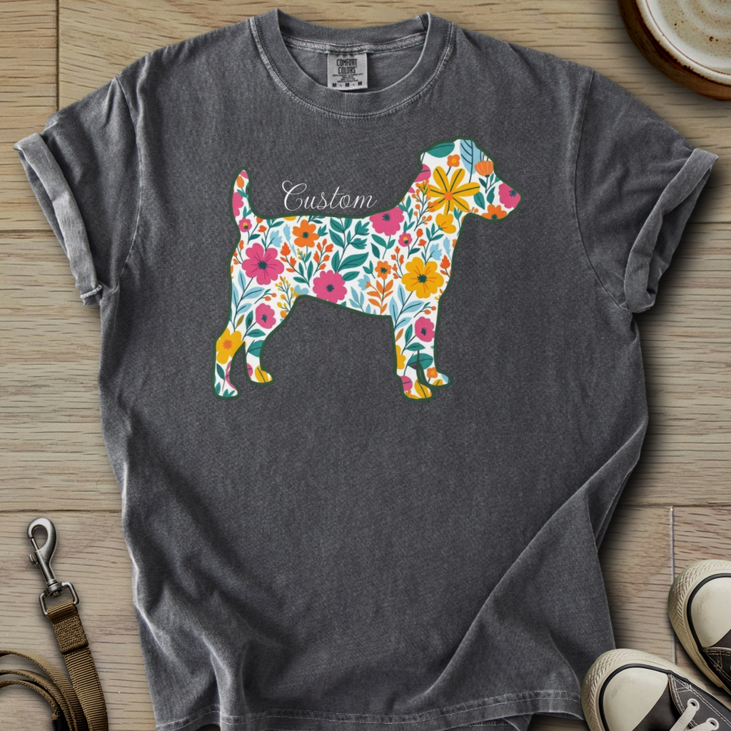 Personalized Name dog silhouette - Parson T-Shirt