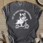 Off to Cause Some Shenanigans - Frenchie T-Shirt