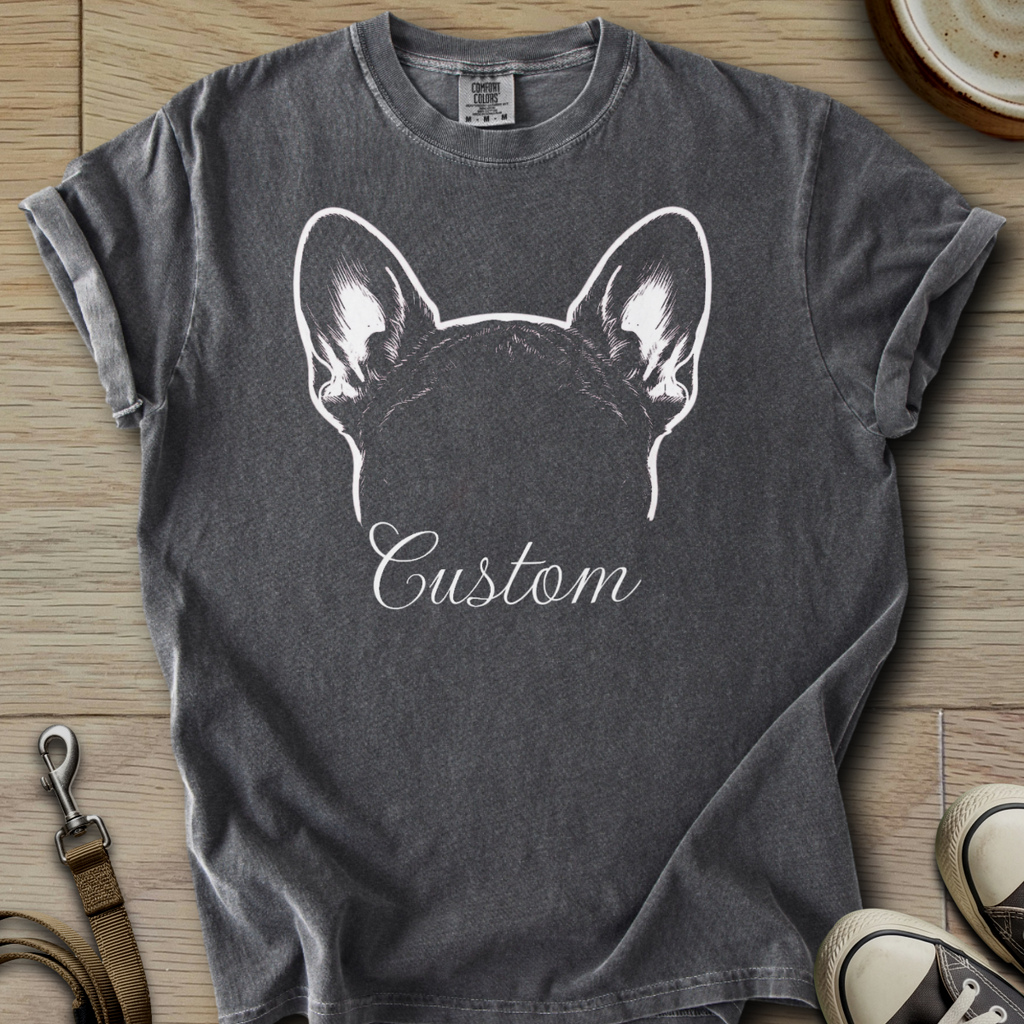 Personalized Name dog silhouette - Frenchie T-Shirt