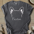 Personalized Name dog silhouette - Frenchie T-Shirt