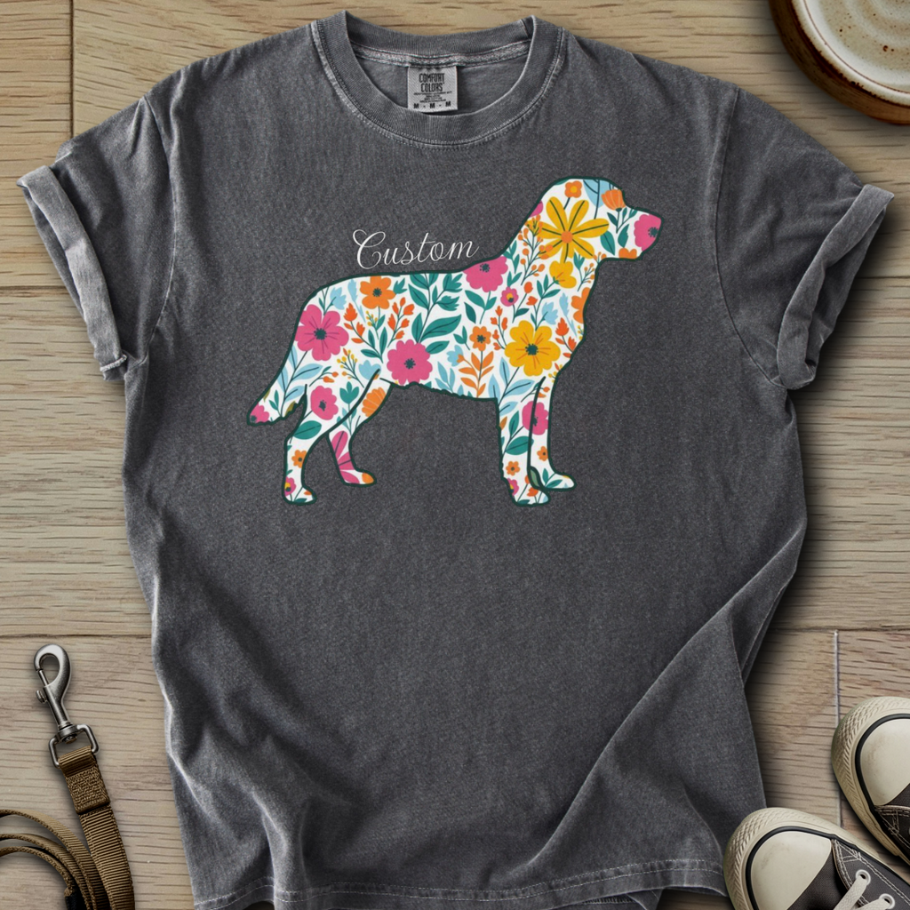 Personalized Name dog silhouette - Labrador T-Shirt